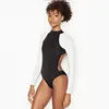 Long Sleeves High Neck Diving Suit, Custom Made One Piece Women Rash Guard