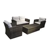 High quality rattan garden furniture set 4 piece chairs sofa