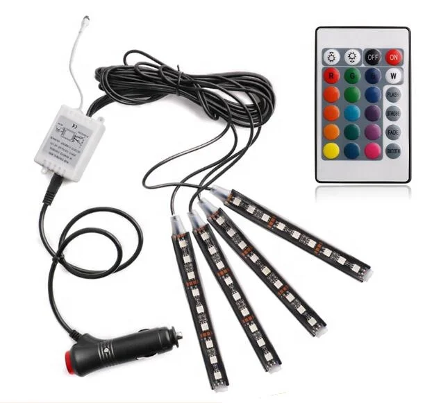 Car decoration light LED colorful one for four cars inside colorful atmosphere lights 5050-9 atmosphere lights