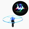 2019 Promotional new arrived hand push pull line flash helicopter toys flying disc plastic toy