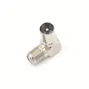 RF Coaxial 90 Degree Right Angled TV Aerial Cable Connector RF Coaxial F Female Socket to TV Male Plug Coaxial Connector