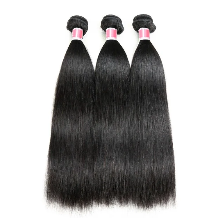 

virgin brazilian traight hair,3 Pieces, Natural black/ customized