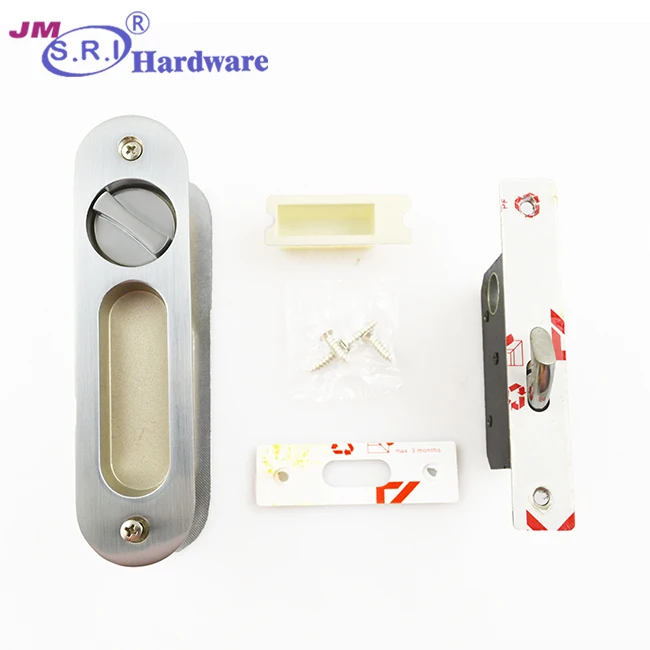 Oval 160mm Zinc Alloy Sliding Glass Door Lock Hidden Door Lock