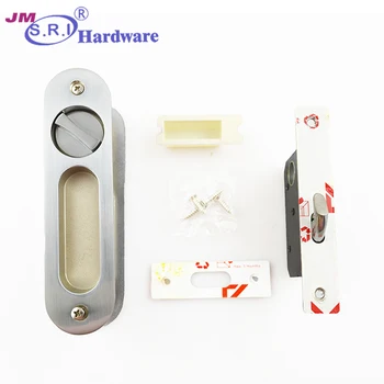 Oval 160mm Zinc Alloy Sliding Glass Door Lock Hidden Door Lock