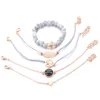 Fashion Gold Heart Turtle Pineapple World Map Bracelet Set For Women Wholesale N95071