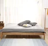 Solid wood tatami modern white oak bed hotel bedroom creative bed