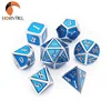 Hornbill wholesale custom printed dungeons and dragons game dnd 10mm d20 precision adult rainbow mini blank polyhedral dice set
