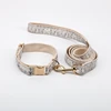 16 years factory free sample rose gold hardware fabric luxury metal buckle custom dog collar