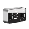 Mini Bluetooth Speaker Bass Music With Clock Design For Car Laptop Outdoor Bluetooth Speaker With AM FM Radio With Light