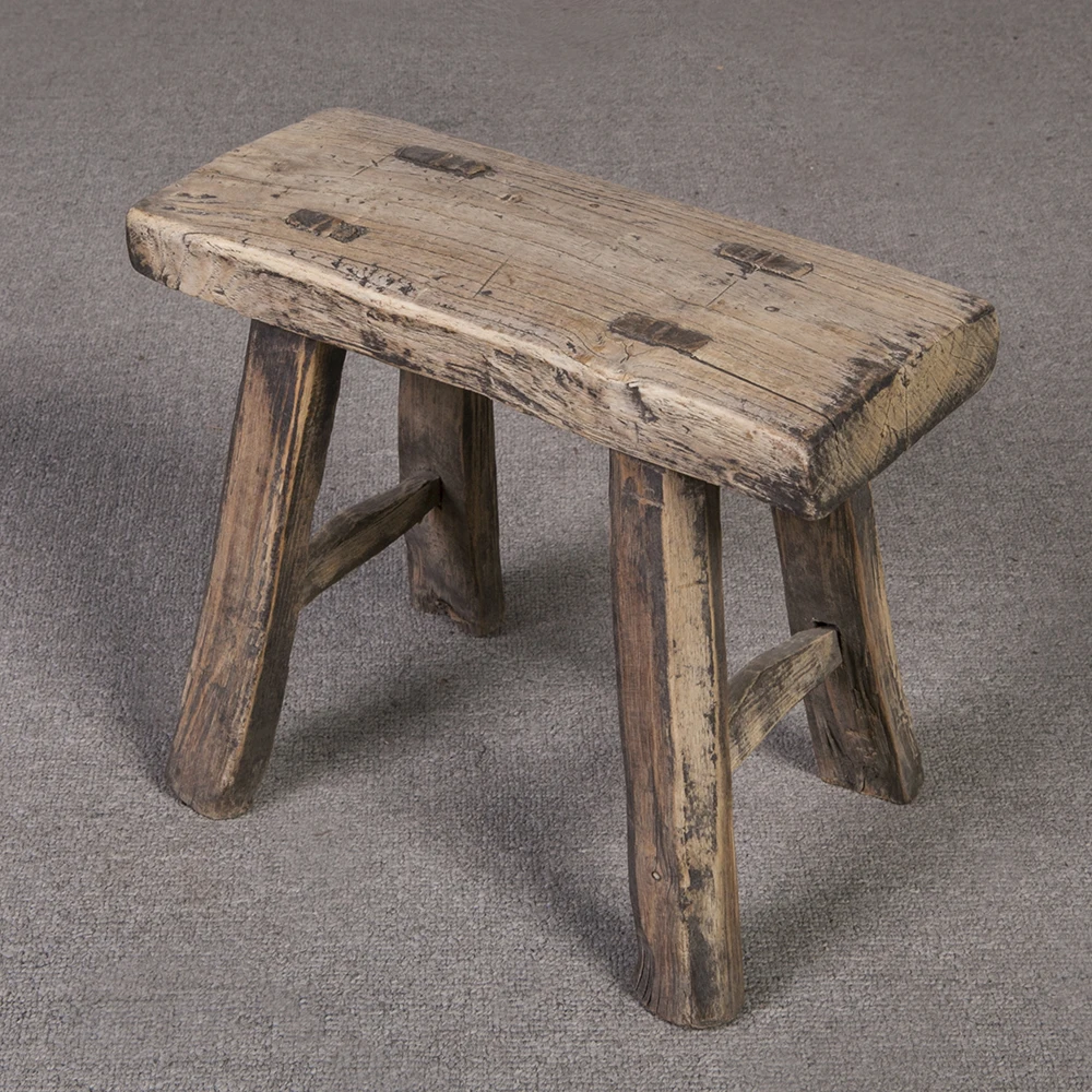
antique wood stool 