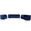 Elegant and Eye catching Navy Blue Vivan Perfec Velvet Sofa