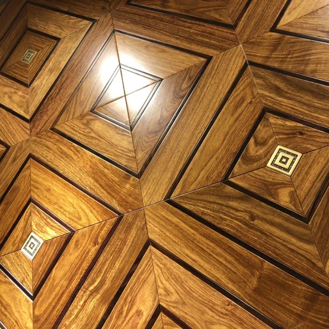Art Parquet Flooring Engineered Wood With Metal Inlay Buy