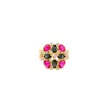 jz00224 Free Shipping Wholesale Women Fashion India Shiny Colorful Crystal Kaleidoscopic Flower Hollow Ring