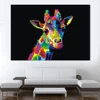 Giraffe decor art canvas painting custom giclee prints whosale price cheap giclee printing for kids gift