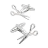 High Quality Stainless Steel Scissors Model Cuff links Brand Jewelry Gift