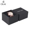 Custom Logo Black Cardboard Packaging Paper Single Watch Gift Box