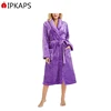 Fashion Women and Ladies Luxury Coral Fleece Sleepwear Robes Plush Comfy Soft Warm