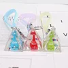 OEM New beautiful Paris Tower Oil Acrylic Keychain Pendant/PU Leather Cord Couple cheap Keychain Car Pendant