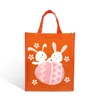 eco friendly sewing orange laminated pp non-woven fabric carry shopping packing bag for Easter