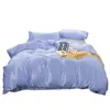 grey silver hotel home silk satin bedding set Dubai duvet cover bed sheet set
