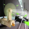 Car Rear Seat Hook with Fan Interior Auto Products Hooks for Bag Handbag Organizer Hook Seat Headrest Holder Car Decoration