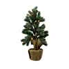 55cm hot sale room decoration christmas led table simulate evergreen pine leaves cone tree light
