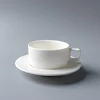 130ml Trustworthy supplier high quality most popular Tea Cups And Saucers white Ceramic Drinkware Ceramic Coffee Cup Set