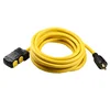L14-30P to four 5-20R 4-Conductor Generator Extension Cord SJTW 12AWG 10ft