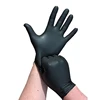 Mechanical black disposable nitrile gloves for industrial working