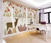 Retro Maple Leaf romantic forest abstract art warm Milk tea shop wallpaper Forest deer muarls