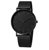 New Mesh Band men Women Watch Stainless Steel Wrist Watches Simple ultra-thin Unisex watches Custom LOGO