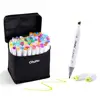 60 Color Super Markers Primary & Secondary Tones Dual Tip Set - Double-Ended Permanent Art Markers with Fine Bullet