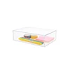 Custom colored perspex pen storage holder for office clear acrylic holder with lid desktop acrylic tray stand