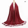 Gold Silk Braided Diamond Fringed Scarf Hijab Muslim Arab Hijab Shawl Turban Islamic Women Headscarf