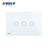 three gang one way touch wall thin dimmer smart switch