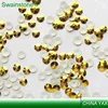 S0914 elegant 3mm gold loose hotfix sequins;hot sale round hot fix studs sequins;china factory supplier hotfix spangle sequins
