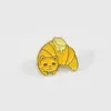 Custom Fantasy Pin Sandblast Transparent Enamel Pins cat bread shape cat badge