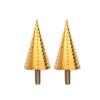 HSS4241 HSS6542 M35 TiN coating Step drill bits 4 6 9 12 15 18 21 24 27 30 33 36 39 42mm 14 steps straight flute shank