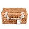 Small Moq Rattan Hamper For Outdoor Family Storage Picnic Wicker Basket
