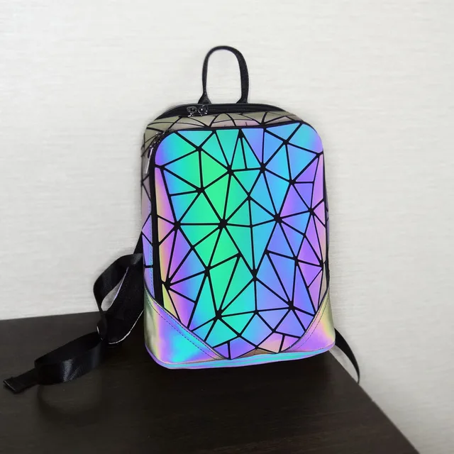 geometric reflective backpack