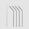 Factory Direct customised oem large straight metal stainless steel straws with brush