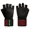 Wholesale Weightlifting Thin Sport Hand Gloves For The Gym Cycling Half Finger Gloves With Wrist Wraps