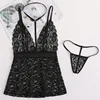 2019 New Style Neck Halter Design Sexy Transparent Lace Babydoll in Women Sexy Lingerie