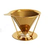 Free sample gold camping hand coffee filter dripper with high quality