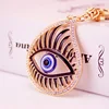 Eyes Hollow Out Round Metal Key Chains Rings Peach heart Evil Eyes pendant