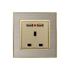 Hot Sale China Manufacturer Socket Outlet With USB, Fancy Toma De Pared De La UE Con USB