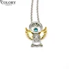 Wholesale high quality custom alloy fashion metal angel head necklace