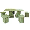 Outdoor Garden Courtyard Decoration Stone Dinning Table and Chairs Furniture