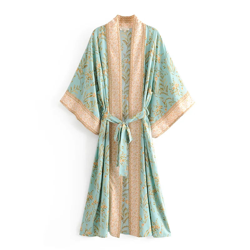 vestido kimono longo