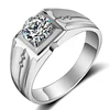 Luxury Classic 1.5ct Diamond Engagement Ring Gold Mens Silver Vacuum Platinum Plating Rings Wholesale XEYMJZ017